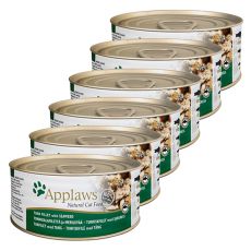 Applaws Cat - konzerva pre mačky s tuniakom a morskými riasami, 6 x 70g