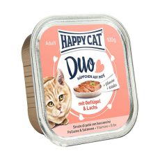 Happy Cat DUO MENU - hydina a losos, 100g