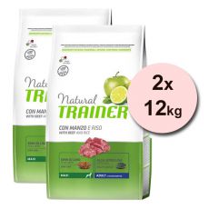 Trainer Natural Adult Maxi, hovädzie a ryža 2 x 12 kg