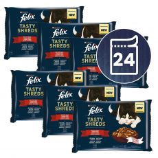 Kapsičky FELIX Tasty Shreds lahodný výber v šťave 24 x 80 g