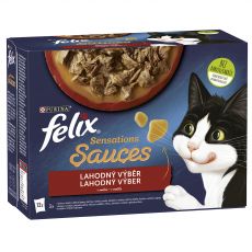 Kapsičky FELIX Sensations Sauces, lahodný výber v omáčke 12 x 85 g