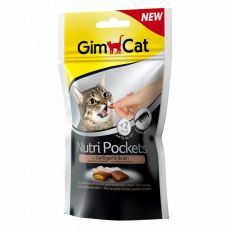 GimCat Nutri Pockets Hydina & Biotín 60 g