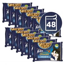 Kapsičky FELIX Sensations Sauces treska, sardinky 48 x 85 g