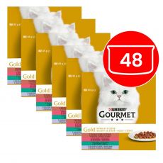 Konzerva GOURMET GOLD - mix kúsky v šťave 48 x 85g