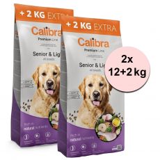Calibra Dog Premium Line Senior & Light 2 x (12 + 2 kg)