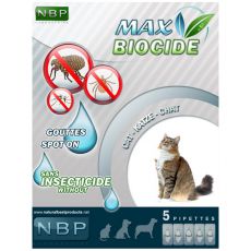 MAX BIOCIDE Antiparazitné kvapky pre mačky, 5 ks